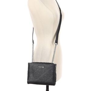 Steve Madden Black Crossbody wallet Bag with Elegant Chain Strap womens zip lady